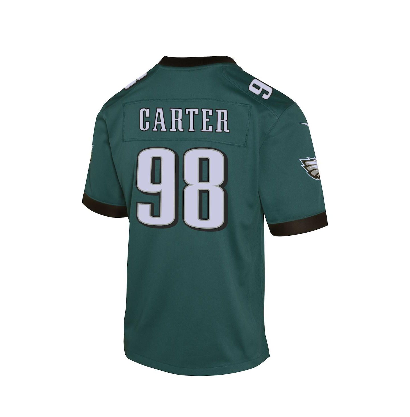 Детское джерси Nike Jalen Carter Philadelphia Eagles Game Player, Midnight Green — фото 2