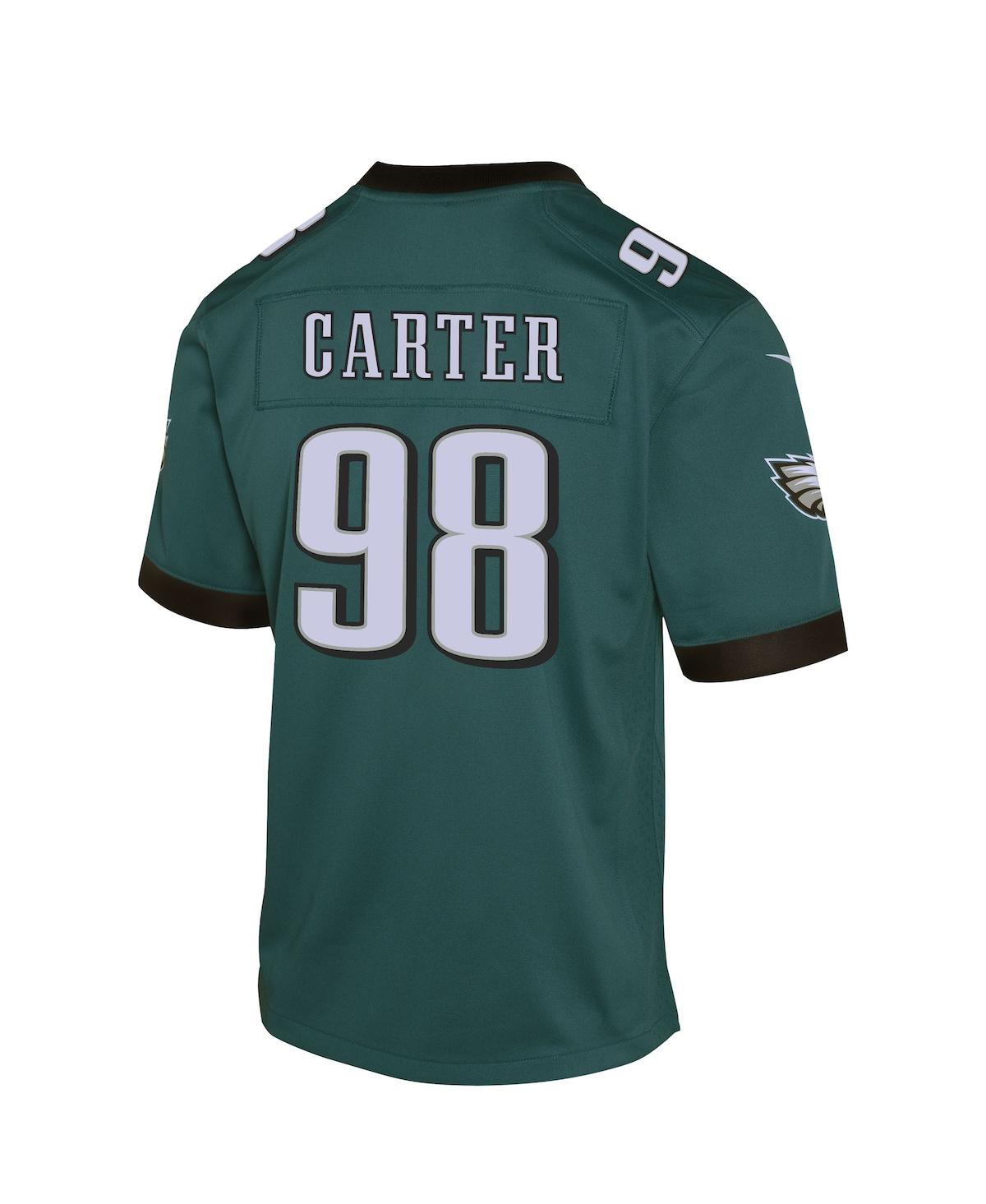 Nike Big Boys and Girls Jalen Carter Midnight Green Philadelphia Eagles Game Player Jersey