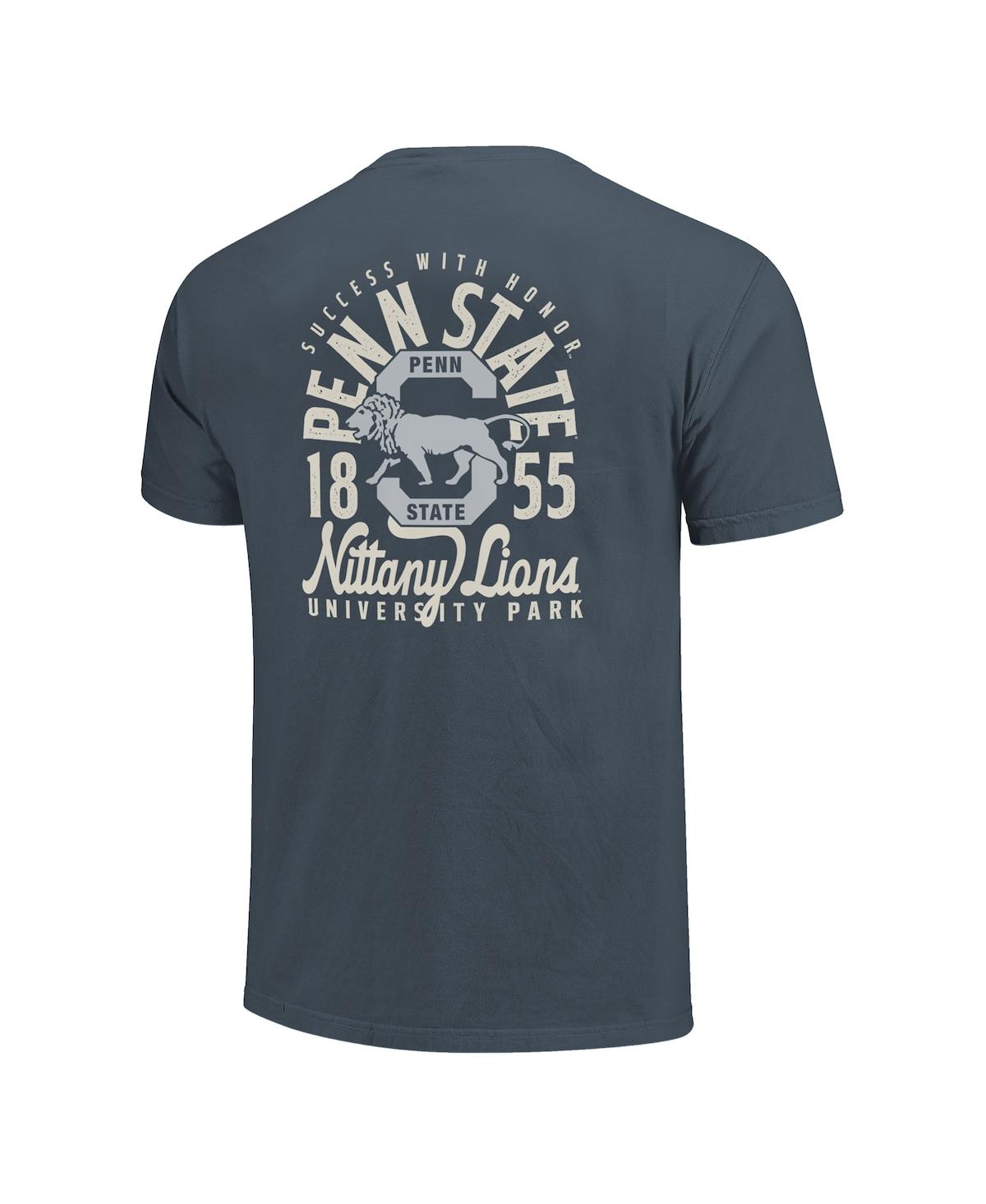 Image One Men's Navy Penn State Nittany Lions Comfort Colors Mascot Overlay T-Shirt