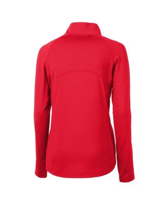 Women's Scarlet Ohio State Buckeyes Adapt Eco Knit Stretch Half-Zip Pullover Sweatshirt