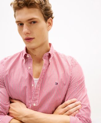 Men's Flex Poplin Striped Long-Sleeve Shirt