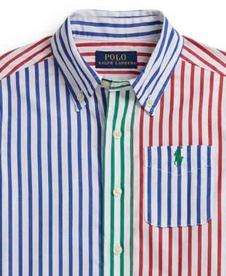 Boys 2-7 Striped Cotton Poplin Fun Shirt