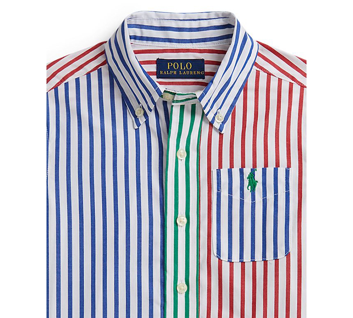 Polo Ralph Lauren Boys 2-7 Striped Cotton Poplin Fun Collar Shirt