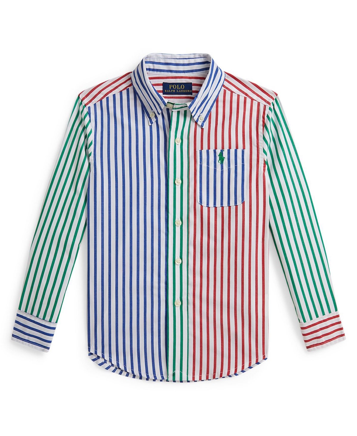 Polo Ralph Lauren Boys 2-7 Striped Cotton Poplin Fun Collar Shirt