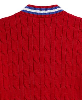 Boys 8-20 Big Pony Cable-Knit Cotton Jacket