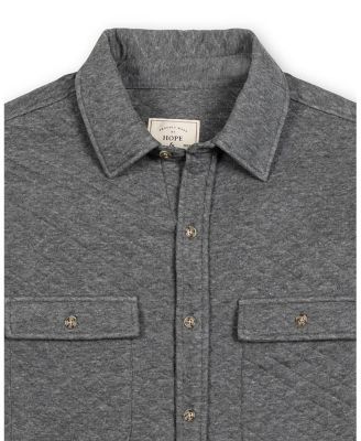 Men's Long Sleeve Quilted Shirt Jacket