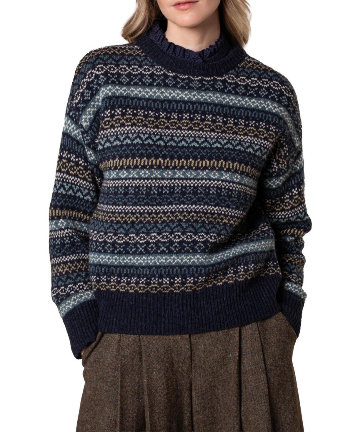 Celtic & Co. Women's Traditional Fair Isle Sweater