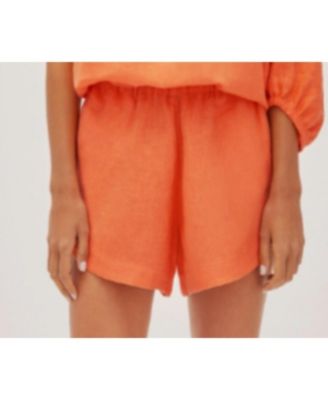 Women's Capri Citrus Linen Shorts