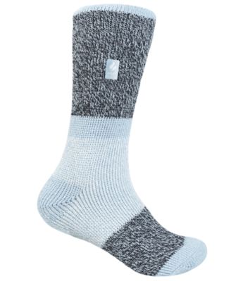 Kids Girls' 10-6.5 Original Block Twist Crew-Length Thermal Socks