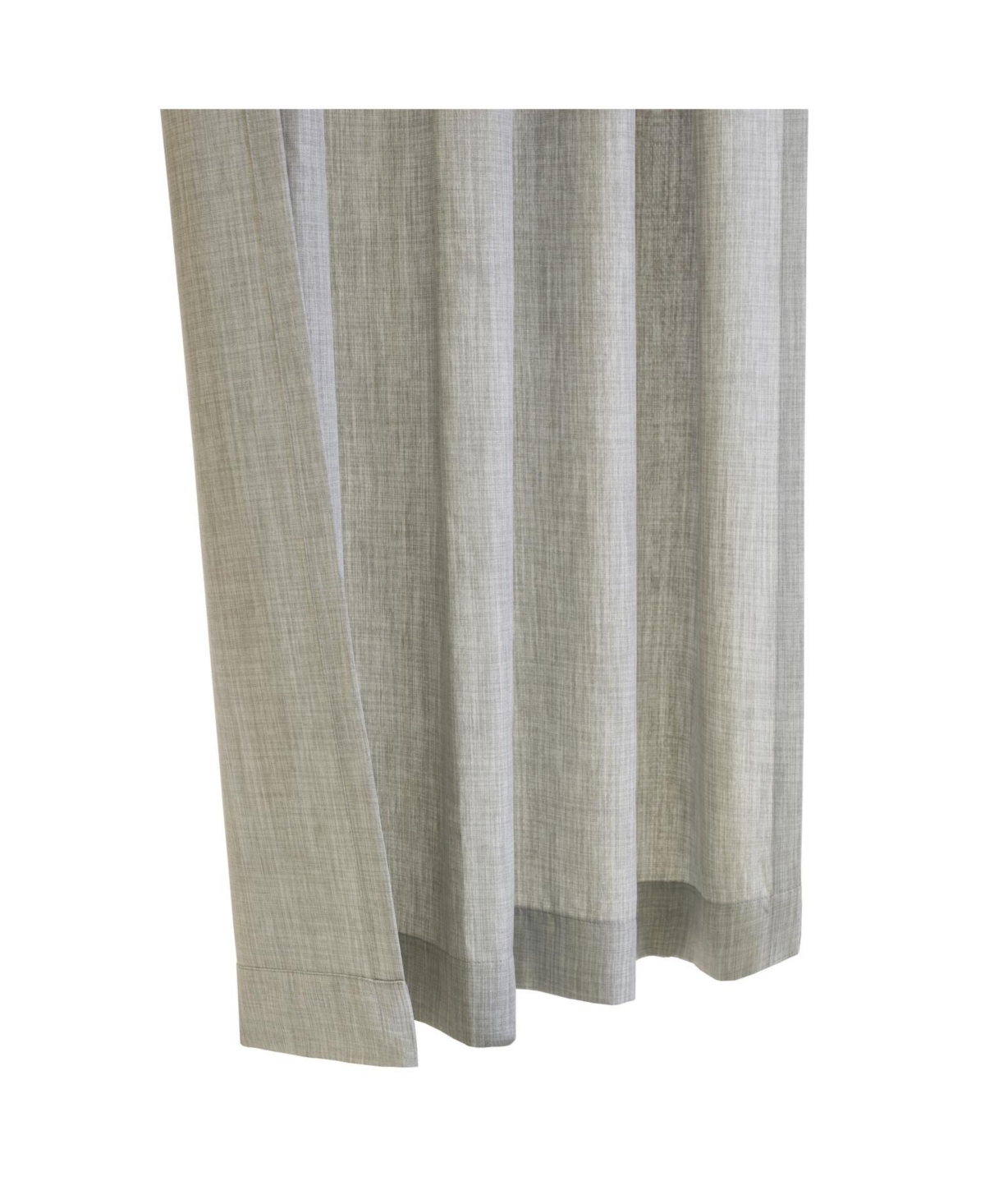 Habitat 100% Polyester Johnstown Light Filtering Faux Linen Textured Dual Header Curtain Panel 52" x 95" Silver