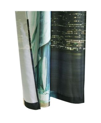 Photo Real Statue Of Liberty Light Filtering Pole Top Curtain Panel 100% Polyester Pair Each 37" x 84" Multicolor