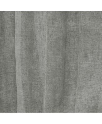 Paloma Sheer Dual Header Stylish and Functional Curtain Panel 52" x 108" Grey