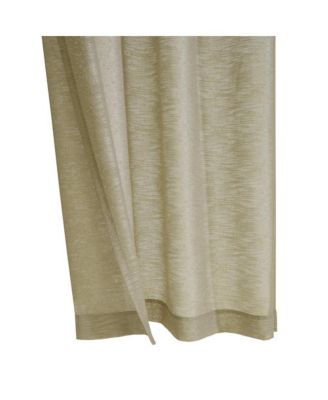 Boucle Raised Slub Texture Exclusive Sheer Grommet Curtain Panel 52" x 84" Tan