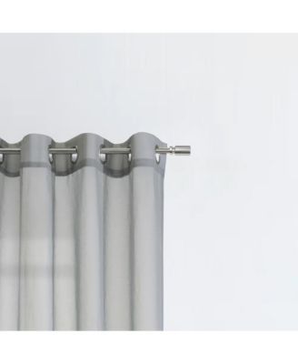 Luna Light Filtering Grommet Lightweight Solid Dolly Fabric Curtain Panel for Livingroom 52" x 95" Grey