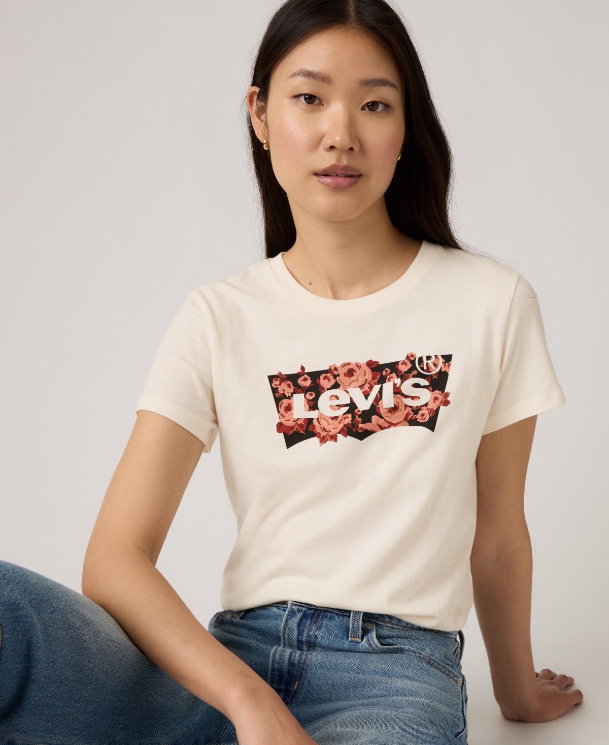 Levi's Women's Perfect Graphic Logo Cotton T-shirt In Animal Print