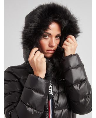 Women's R4D Faux Fur Tricolore Racer Jacket