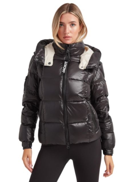 Женская куртка JACK1T EZ Boxed Racer Hooded Puffer, цвет: Чёрный