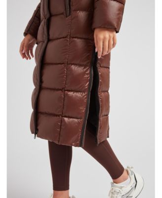 Women's Diamond Belted Extra Long Down Coat