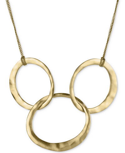 Kenneth Cole New York Gold-Tone Linked Circle Statement Necklace