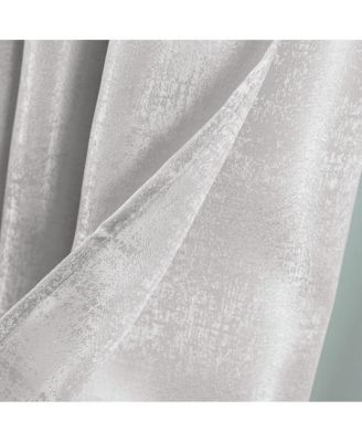 Oliva Gray Nora Embossed Blackout Grommet Panel - 52x90" Silver
