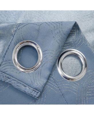 Oliva Gray Jansen Rubber Blackout Grommet Panel - 54x90" Blue