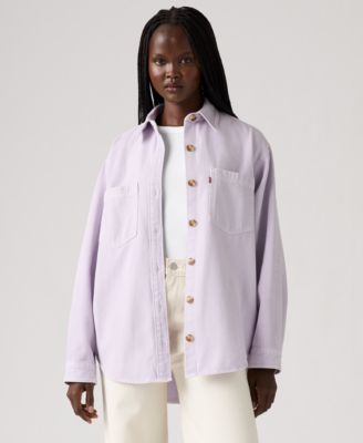 Women's Iris Button-Front Cotton Overshirt