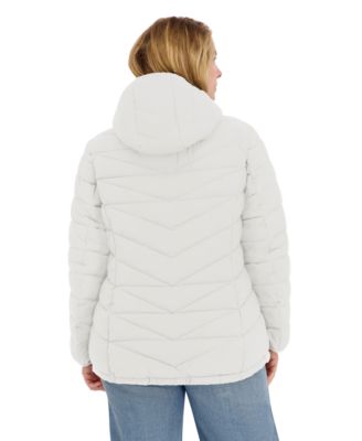 Plus Size Zip Front Short Packable Coat