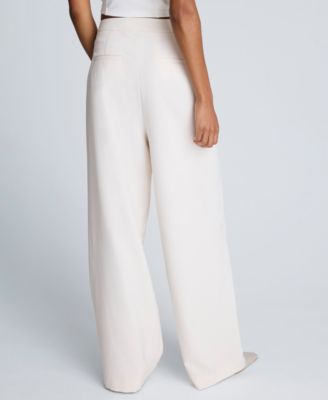 Women's Luxe Twill Fly Front Asymmetrical Crossover Pants