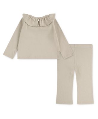 Baby Girls' Long-Sleeve Top and Pants, 2-Piece Set