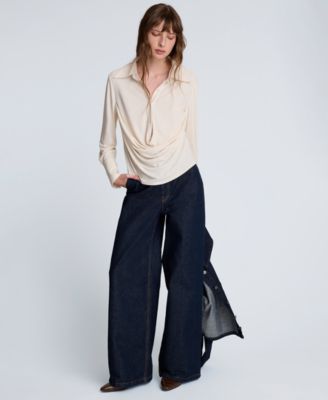 Women's Drape Front Pull-On Shirt