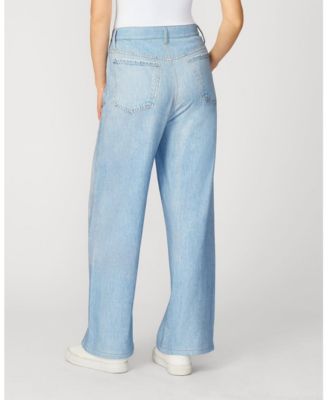 Women's Printed Denim Soft Wide Leg Pant