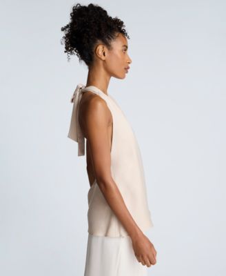 Women's Satin Crossover Halter Blouse