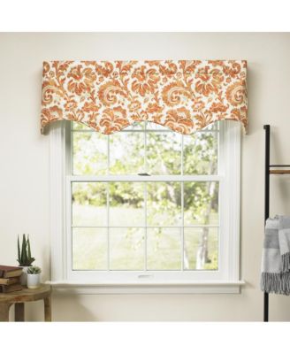 Boxtree Scallop 3" Rod Pocket Valance for Windows 50" x 16" Orange