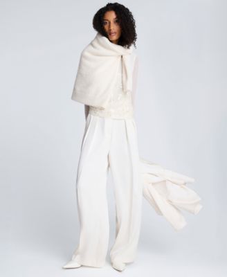 Women's Satin Double Pleated Wide Leg Pants