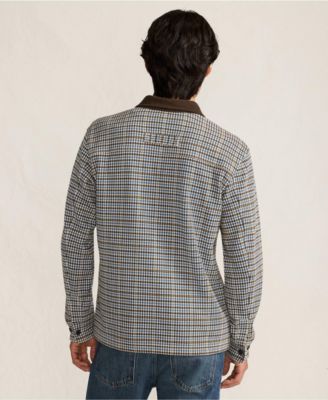 Men's Long Sleeve Corduroy Collar Bedford Rib Quarter Zip