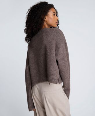 Women's Crewneck Button Up Cardigan