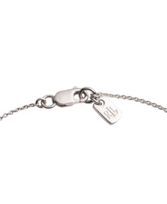 Silver-Tone Logo Padlock Pendant Necklace