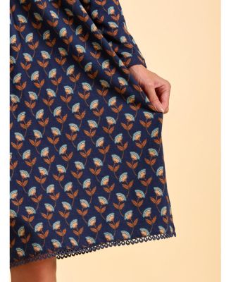 Women's Rowan Long Sleeve V-Neck Midi Dress