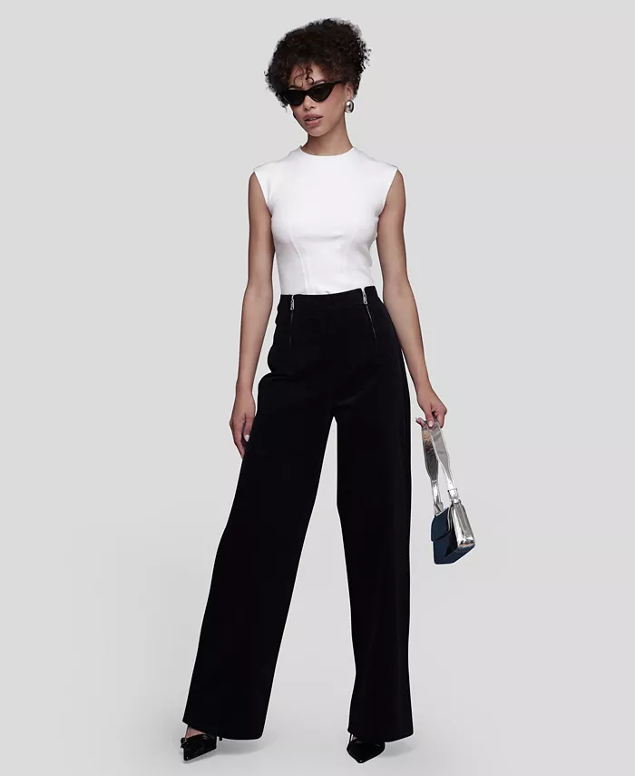 Women's Double-Zipper Wide-Leg Pants - thumbnail 7