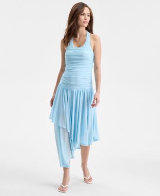 Women's Ruched Halter-Neck Dress