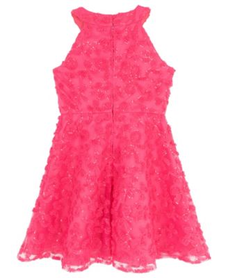 Girls 7-16 Bow Soutache Halter Bodice Dress