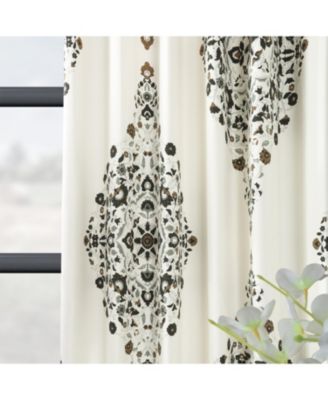 Emblem Printed Cotton Room Darkening Curtain