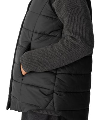 Women's Stand Collar Sleeveless Vest, Regular and Plus