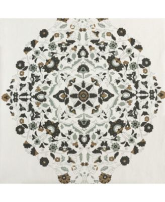 Emblem Printed Cotton Room Darkening Curtain