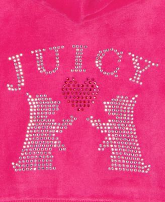 Girls Toddler 2T-4T Velour Full Zip Hoodie and Jogger Pants, 2-Piece Set