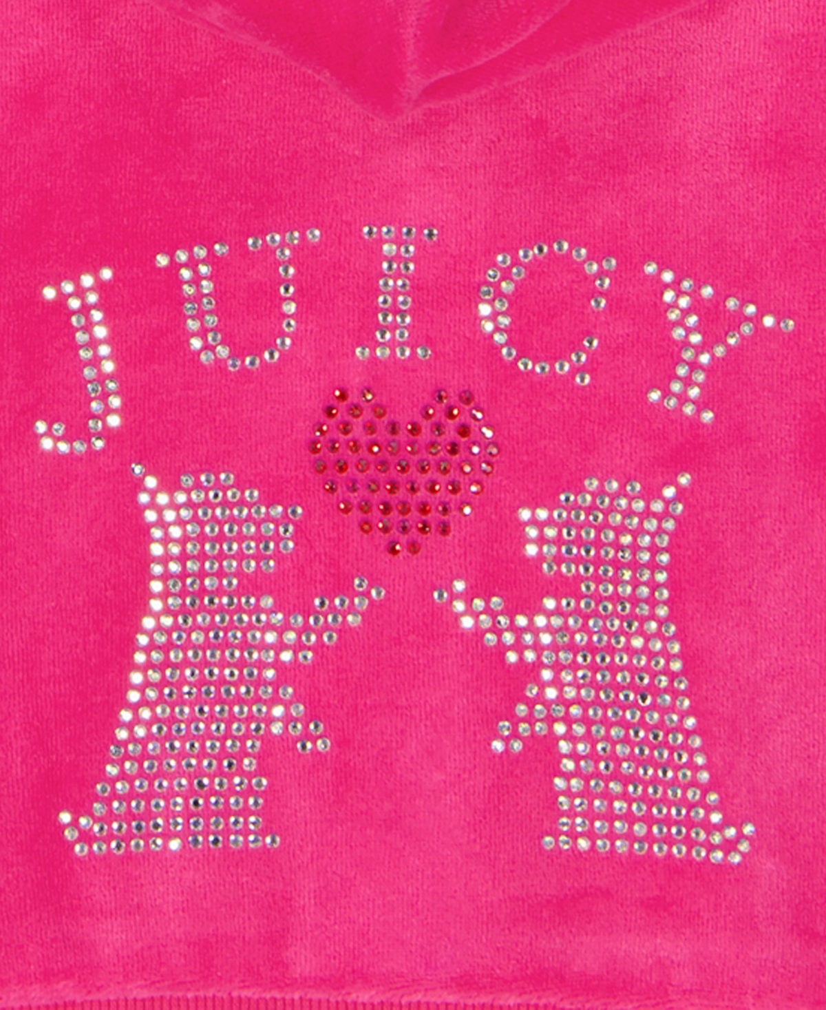 Juicy Couture Girls Toddler 2T-4T 2-Piece Velour Full Zip Hoodie and Jogger Pants Set