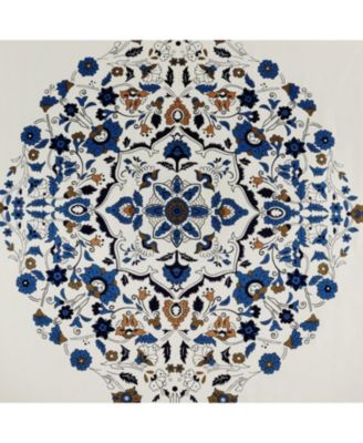 Emblem Printed Cotton Room Darkening Curtain