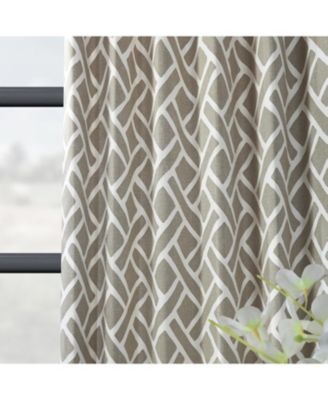 Geometric Printed Cotton Room Darkening Curtain
