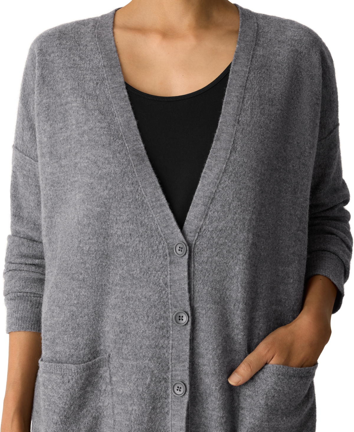 Eileen Fisher Women's V-Neck Cardigan Sweater, Regular and Plus