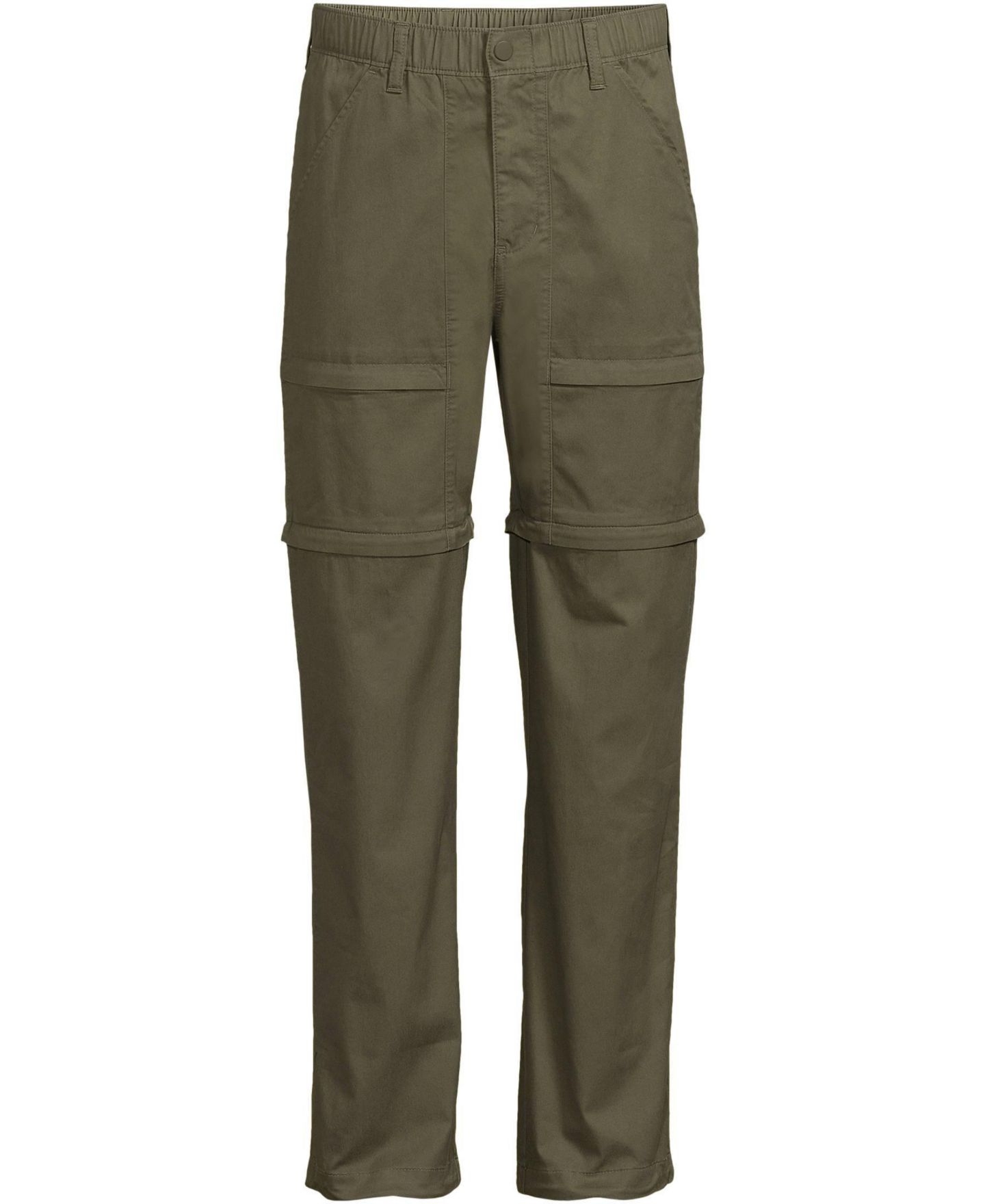 Мужские брюки Lands' End Zip Off Pant, цвет: Тёмно-зелёный мох — фото 3